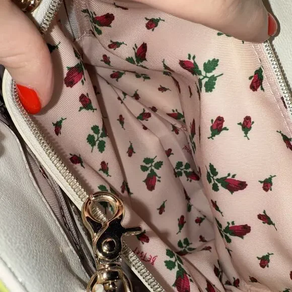 Betsy Johnson Bow Satchel Bag – CLEAN – Pastel Rainbow Ombré – Pearl Detail - Picture 7 of 15